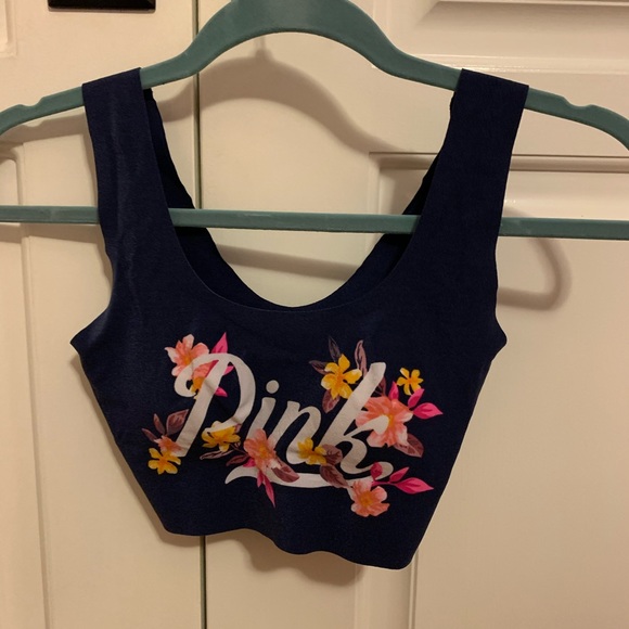 PINK bralette with flowers - Picture 2 of 3